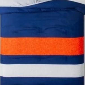 Pillowfort navy and orange queen comforter
